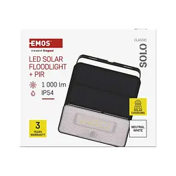 Прожектор EMOS сонячний світлодіодний 1000 лм IP54 4000K PIR (ZG121S) - мініатюра 2