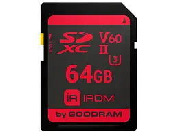 Карта памяти GOODRAM IRDM SDXC UHS-II U3 ​​64 GB (IR-S6B0-0640R11)