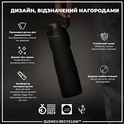 Пляшка для води ION8 1000 мл (ЕКО пляшка) BPA Free Black (I8RF1000BLK) - мініатюра 5