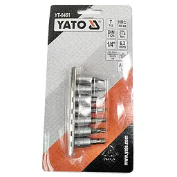 Набір головок торцевих Yato TORX TS10-TS40 квадрат 1/4", L= 35 мм 7 шт. (YT-0461) - мініатюра 2