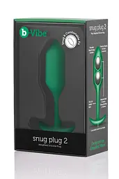 Анальна пробка B-Vibe Snug Plug 2, 10.5 см (зелений) - мініатюра 5