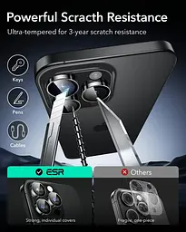 Захисне скло для камери ESR Armorite Camera Lens Protectors Clear для iPhone 16 Pro | 16 Pro Max | 15 Pro | 15 Pro Max | 14 Pro | 14 Pro Max (1D73200102) - мініатюра 7