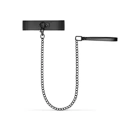 Нашийник з повідцем Bedroom Fantasies: Faux Leather Collar & Chain - мініатюра 3