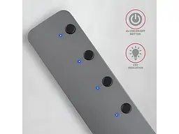 Мультипортовий адаптер AXAGON SuperSpeed Switch Silver (HUE-MSA) - мініатюра 2