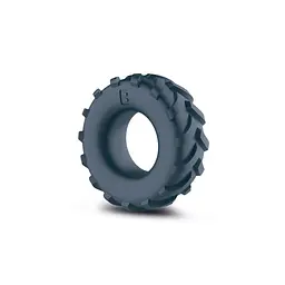 Текстурне ерекційне кільце Boners Tire Cock RingGrey для подвійної стимуляції