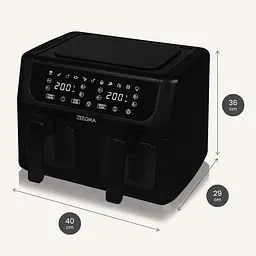 Аерофритюрка двокамерна Zeegma Dual 9 л Black - мініатюра 10