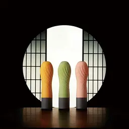 Вібратор Iroha Zen Matcha з ніжною ребристою поверхнею - мініатюра 8