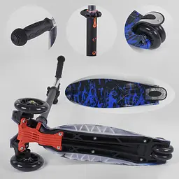 Самокат дитячий Best Scooter 59х16х30 см Чорно-синій 000231557 - мініатюра 2