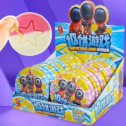 Льодяники Squid Game Dalgona Biscuits Korean Fruit Candy Гра в Кальмара 27г - мініатюра 8