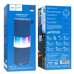 Портативна bluetooth колонка Hoco HC29 з LED підсвічуванням синій - мініатюра 4