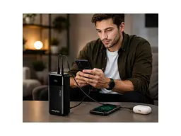 Зовнішній акумулятор (Power Bank) Awei PA-105 40000mAh Black - мініатюра 5