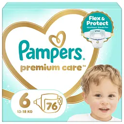 Підгузки Pampers PAMPERS Дитячі підгузники Premium Care Giant (13-18 кг) Мега Упаковка (8006530260176)
