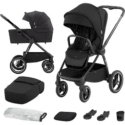 Універсальна коляска 2 в 1 Kinderkraft Nea Midnight Black чорна (00-00305121)