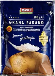 Сир твердий Maser Formaggi Grana Padano тертий 100 г (8013728010048)