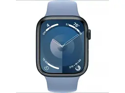 Смарт-годинник Apple Watch Series 9 GPS 45mm Midnight Alu. Case w. Winter Blue Sport Band - S/M (MR9Q3+MT413) - мініатюра 2