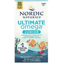 Риб'ячий жир для підлітків Nordic Naturals Ultimate Omega Junior 680 мг 90 гелевих капсул - мініатюра 2