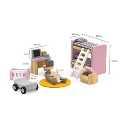 Игровой набор Viga Toys Деревянная мебель PolarB Детская комната (44036) - миниатюра 3