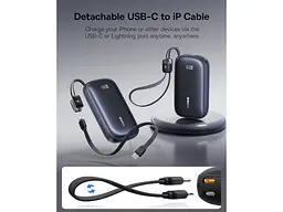 Зовнішній акумулятор (Power Bank) BASEUS EnerFill FC21 Qpow 3 Ultra 20000mAh 22.5W Black (E0027M00) - мініатюра 7