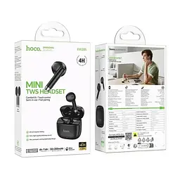 Навушники Bluetooth Hoco EW205 Peaceful true wireless BT headset Black - мініатюра 2