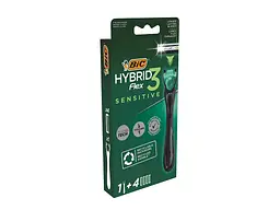 Станок для гоління BIC Flex3 Hibrid Sensitive+4 картриджі
