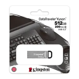 Flash Drives DataTraveler Kyson 512GB USB 3.2 (DTKN/512GB) Silver/Black Kingston teh0023306 - мініатюра 2