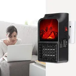 Обігрівач-камін XPRO Flame Heater електричний портативний з пультом, термостатом, з дисплеєм, забезпечений автовимкненням приладу 500 Вт - мініатюра 6