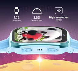 Дитячий смарт годинник Lemfo D58 з SIM картою, GPS та операційною системою Android 8.1, 8 ГБ пам’яті, підтримкою YouTube, Tik Tok, WhatsApp, 4G відеодзвінками та кнопкою SOS Рожевий - мініатюра 6