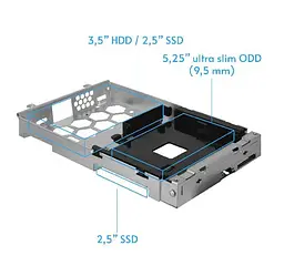 Корпус Chieftec UNI BE-10W-300 300W SLIM FF White (BE-10W-300) - мініатюра 6