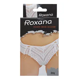 Стрінги Roxana мереживні з зав'язками, S/M (білий) - мініатюра 2