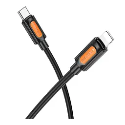 Кабель синхронізації Borofone BX114 Silicone Type-C to Lightning PD27W/3A 1 м Black (35939_3605847) - мініатюра 2