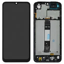 Дисплей для Xiaomi Poco C50, Poco C51, Redmi A1, Redmi A2 Plus, чорний, з рамкою, .