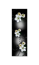 3Д наклейка на холодильник Незвичайні квіти Вишні бризки на чорному тлі 65х200 см Happy Pocket Z182188 - мініатюра 3