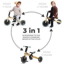 Триколісний велосипед 3 в 1 Kinderkraft 4Trike Sunflower Blue жовтий KR4TRI22BLU0000 (00-00305178) - мініатюра 14