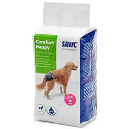 Savic Comfort Nappy Савик комфорт Наппи памперси для собак 46-56 см 12 шт./уп - мініатюра 1