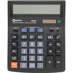 Калькулятор Optima 12-розрядний 200х154х36мм №O75525