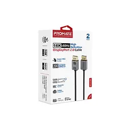 Кабель мультимедійний DisplayPort to DisplayPort v.2.0 dplink-16k.black Promate (dplink-16k.black) - мініатюра 2
