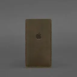 Шкіряний чохол для iPhone 13 Темно-коричневий Crazy Horse - мініатюра 4