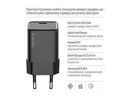 Мережевий зарядний пристрій ColorWay Black (CW-CHS052PD-BK) - мініатюра 5