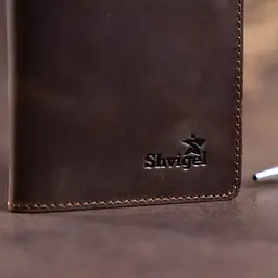 Чоловічий шкіряний гаманець Shvigel 8.5х17.5 см acs0016099 - мініатюра 9