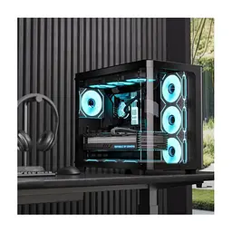 Корпус для ПК AeroCool P500C-G-BK-v1 Black (ACCM-PN01043.11) - мініатюра 6