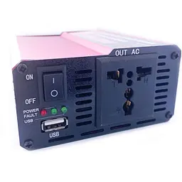 Автомобільний інвертор Solar Power Inverter Aton 007 c 12V на 220V 500W модифікована синусоїда Red, 1 розетка, 1 USB (11030) - мініатюра 3