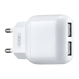 Мережевий зарядний пристрій XO L78 EU 12W 2.4A Dual USB charger Білий