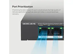 Комутатор Mercusys MS108GP некерований - мініатюра 6