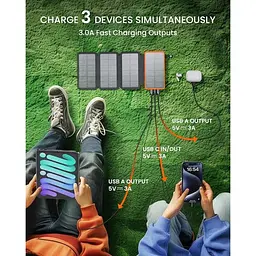 Портативний зарядний пристрій Addtop Solar Charger 25000 mAh - 3A швидка зарядка для телефону PD4.0 QC 3.0 - мініатюра 7