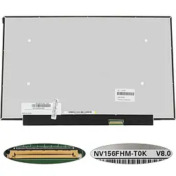 Матриця 15.6 NV156FHM-T0K touch (1920*1080 40pin(eDP IPS) LED SLIM(без планок та вушок) матова роз'єм праворуч знизу