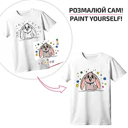 Футболка-розмальовка, Funny Вunny , бавовна 100%, розмір XS, ROSA Talent - мініатюра 2