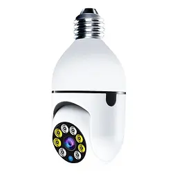 Панорамна IP WiFi камера відеоспостереження Kerui лампочка CAMERA CAM L1 E27 WIFI IP 360/90 біла - мініатюра 5