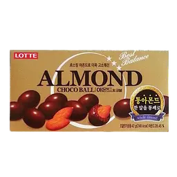Мигдаль Lotte Almond Choco Ball в молочному шоколаді 46 г