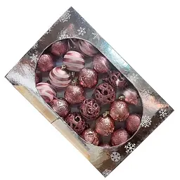 Ялинкові кульки Stenson 6 см pink (R90667 pink) - мініатюра 2
