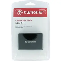 Зчитувач флеш-карт Transcend USB 3.1 Black (TS-RDF8K2) - мініатюра 3